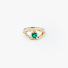 Load image into Gallery viewer, Lab Grown Emerald Yellow Gold Ring