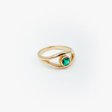 Load image into Gallery viewer, Lab Grown Emerald Yellow Gold Ring