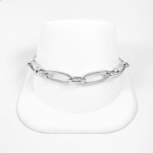 Load image into Gallery viewer, Paperclip Alternating Chain Silver Bracelet