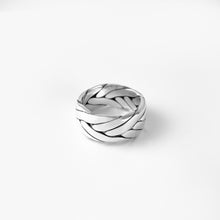 Load image into Gallery viewer, Heavy Woven Band Silver Ring
