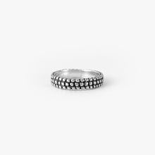 Load image into Gallery viewer, Beaded Texture Silver Ring
