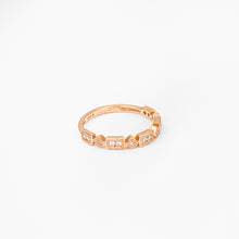Load image into Gallery viewer, Diamond Rose Gold Band with Milgrain