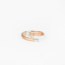 Load image into Gallery viewer, Diamond Rose, Yellow and White Gold Ring