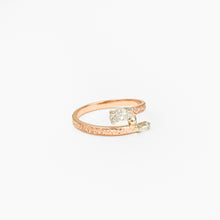 Load image into Gallery viewer, Diamond Rose, Yellow and White Gold Ring