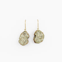 Load image into Gallery viewer, Copper Agate Two Tone Gold Earrings-Medium