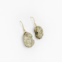 Load image into Gallery viewer, Copper Agate Two Tone Gold Earrings-Medium