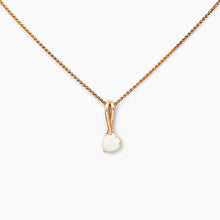 Load image into Gallery viewer, Crystal Opal Heart Cabochon Rose Gold Pendant