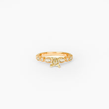 Load image into Gallery viewer, Diamond Rose Gold Semi Mount Ring with Milgrain