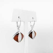 Load image into Gallery viewer, Amber Elliptical Silver Earrings
