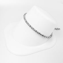 Load image into Gallery viewer, Sterling Silver Byzantine Bracelet