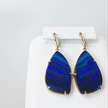 Load image into Gallery viewer, Boulder Opal Doublet Yellow Gold Dangle Earrings