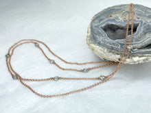 Load image into Gallery viewer, Diamond Dots Rose Gold Necklace