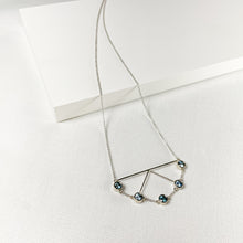 Load image into Gallery viewer, Montana Blue Sapphire White Gold Necklace