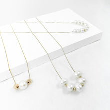 Load image into Gallery viewer, Pearl and Gold Bead Necklace