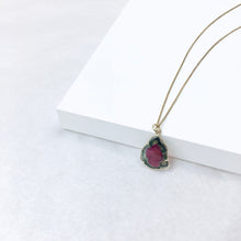 Load image into Gallery viewer, Watermelon Tourmaline Yellow Gold Pendant