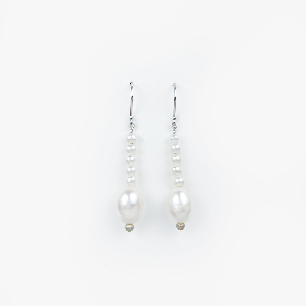 Freshwater Pearl White Gold Earrings