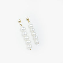 Load image into Gallery viewer, Freshwater Pearl Yellow Gold Earrings
