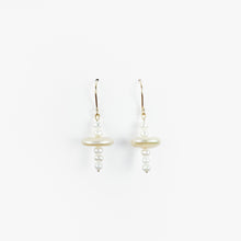 Load image into Gallery viewer, Freshwater Coin Pearl Yellow Gold Earrings
