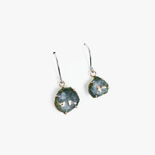 Load image into Gallery viewer, Copper Agate Two Tone Gold Earrings-Small
