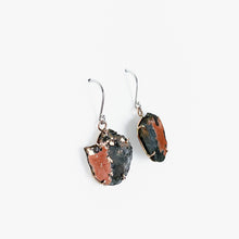 Load image into Gallery viewer, Copper Agate Two Tone Gold Earrings-Medium
