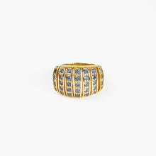 Load image into Gallery viewer, Montana Blue Sapphire Wide Yellow Gold Ring
