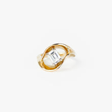 Load image into Gallery viewer, Emerald Cut Natural Diamond Yellow Gold Ring
