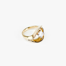 Load image into Gallery viewer, Emerald Cut Natural Diamond Yellow Gold Ring
