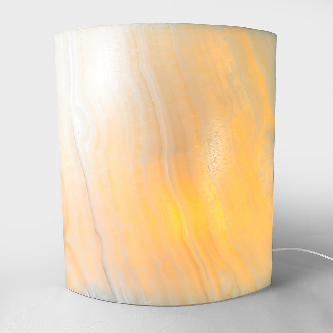 Cream Onyx Elliptical Lamp