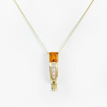 Load image into Gallery viewer, Citrine and Diamond Yellow Gold Pendant
