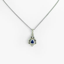 Load image into Gallery viewer, Iolite White Gold Pendant
