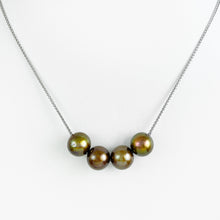 Load image into Gallery viewer, Brown Pearl White Gold Necklace
