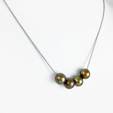 Load image into Gallery viewer, Brown Pearl White Gold Necklace
