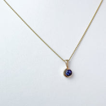 Load image into Gallery viewer, Iolite Gold Moon Pendant
