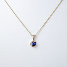 Load image into Gallery viewer, Iolite Gold Moon Pendant
