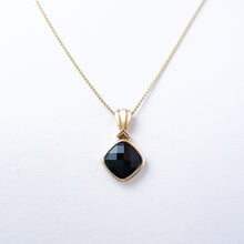 Load image into Gallery viewer, Black Onyx Yellow Gold Pendant
