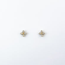 Load image into Gallery viewer, Diamond Petal Yellow Gold Stud Earrings
