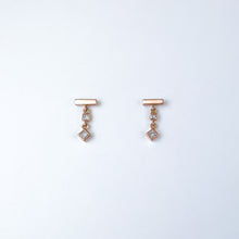 Load image into Gallery viewer, Diamond Dangle Rose Gold Earrings

