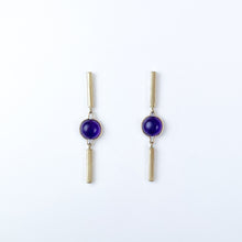 Load image into Gallery viewer, Amethyst Yellow Gold Dangle Earrings
