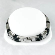 Load image into Gallery viewer, Steel and Rubber Bracelet
