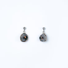 Load image into Gallery viewer, Copper Agate Two Tone Gold Earrings - Small

