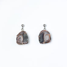Load image into Gallery viewer, Copper Agate Two Tone Gold Earrings - Medium

