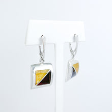 Load image into Gallery viewer, Amber Silver Dangle Earrings
