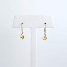 Load image into Gallery viewer, Yellow Diamond Yellow Gold Dangle Earrings
