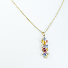 Load image into Gallery viewer, Multicolored Sapphire Gold Pendant
