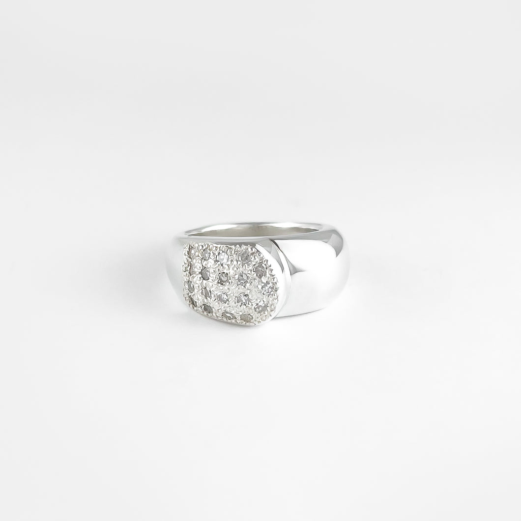 Multi-Diamond Argentinium Silver Ring