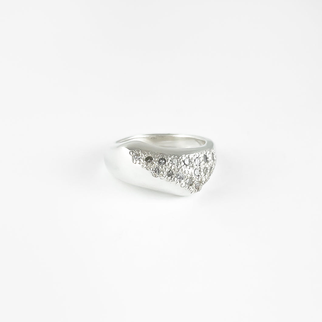 Multi-Diamond Argentinium Silver Ring