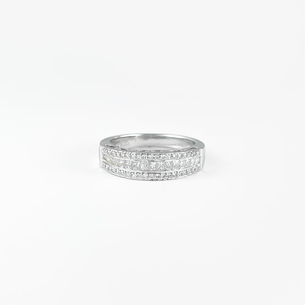 Filigree Diamond White Gold Ring