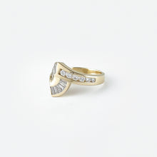 Load image into Gallery viewer, Swirling Diamond Yellow Gold Ring
