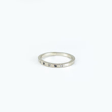 Load image into Gallery viewer, Black and White Diamond White Gold Ring

