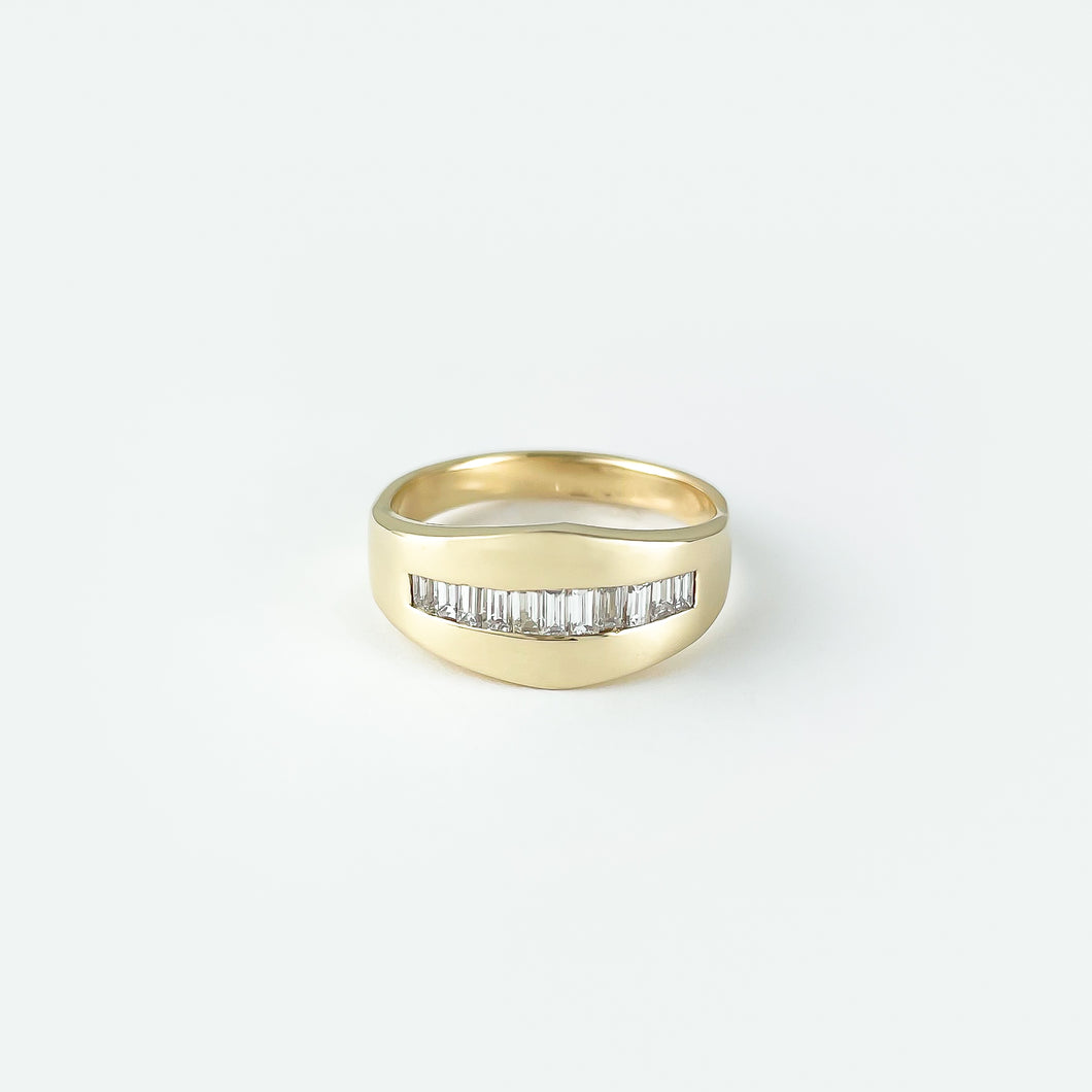 Baguette Diamond Yellow Gold Ring